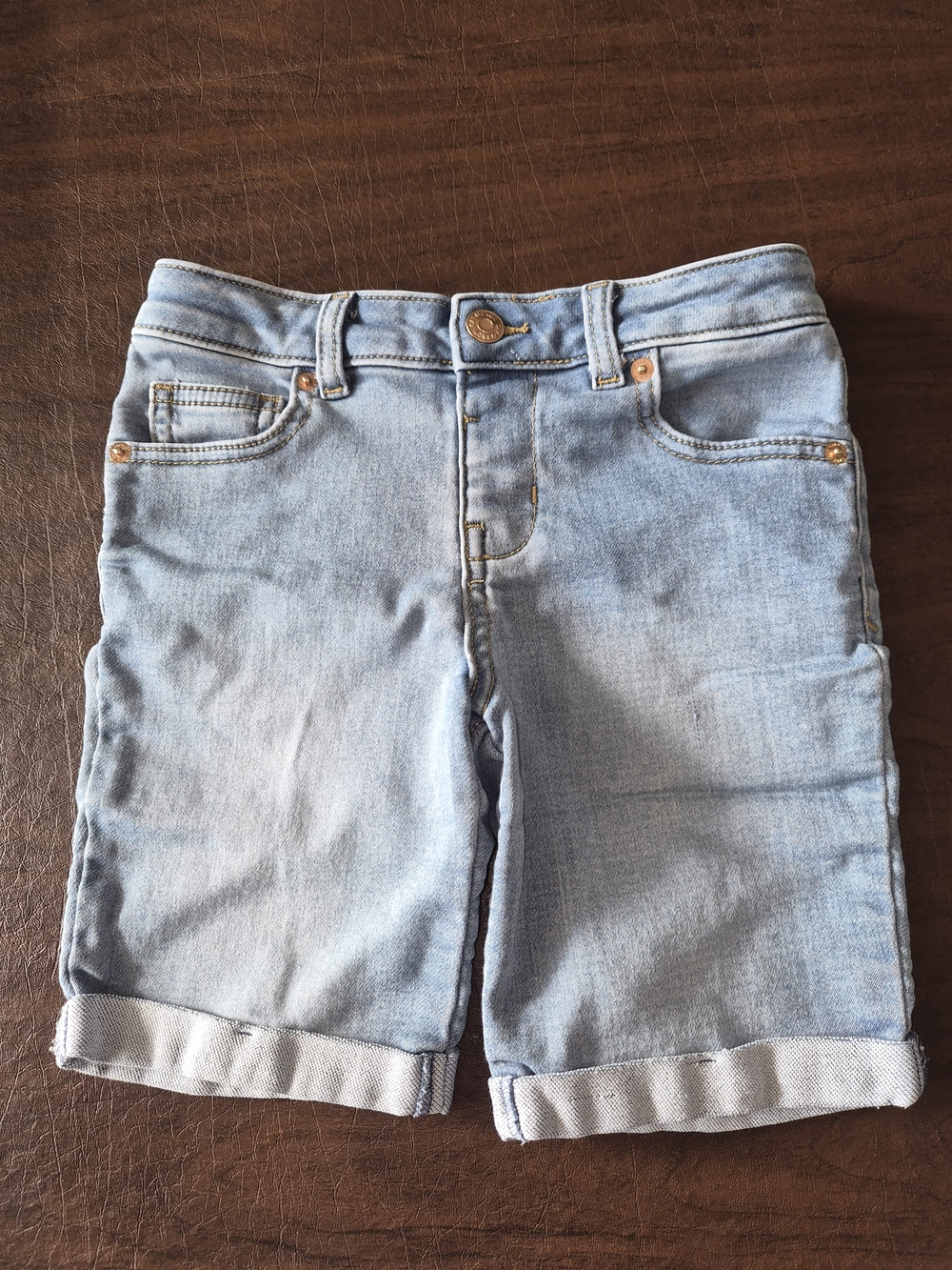 Cat & Jack Light Wash Denim Rolled-Hem Shorts